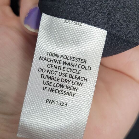 Halogen black asymmetric pannel tiered midi witchy career casual dress size med - Picture 5 of 7